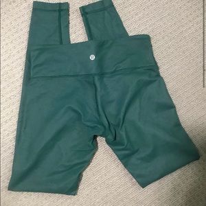 Lululemon Sz6 Emerald Green Leggings